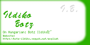 ildiko botz business card